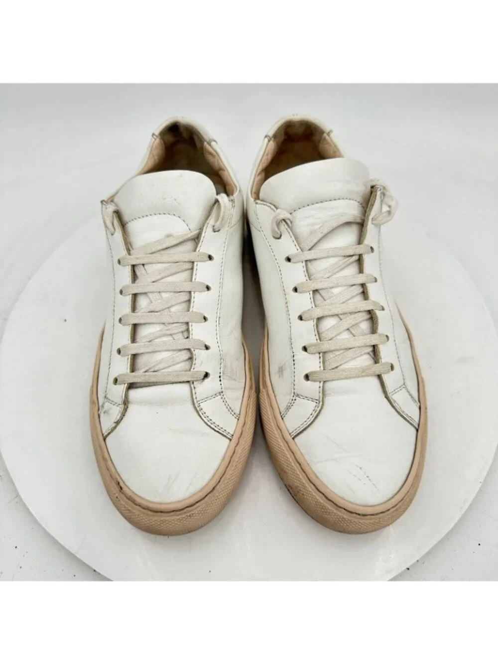 Woman By Common Projects Achilles Women Size EU 37 US 5.5 White Leather Shoes
